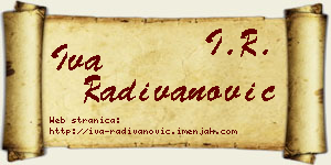 Iva Radivanović vizit kartica